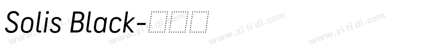 Solis Black字体转换